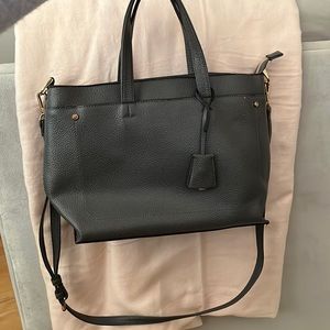 Gray faux leather purse